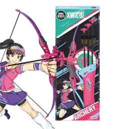 Big red bow and arrow vertical box